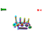 M4 TĘCZOWE TYTANOWE ŚRUBY GRADE 2 DIN 7991
